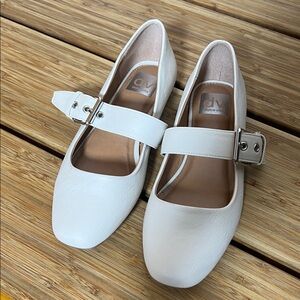 DV by Dolce Vita White Mary Jane Buckle Loafers